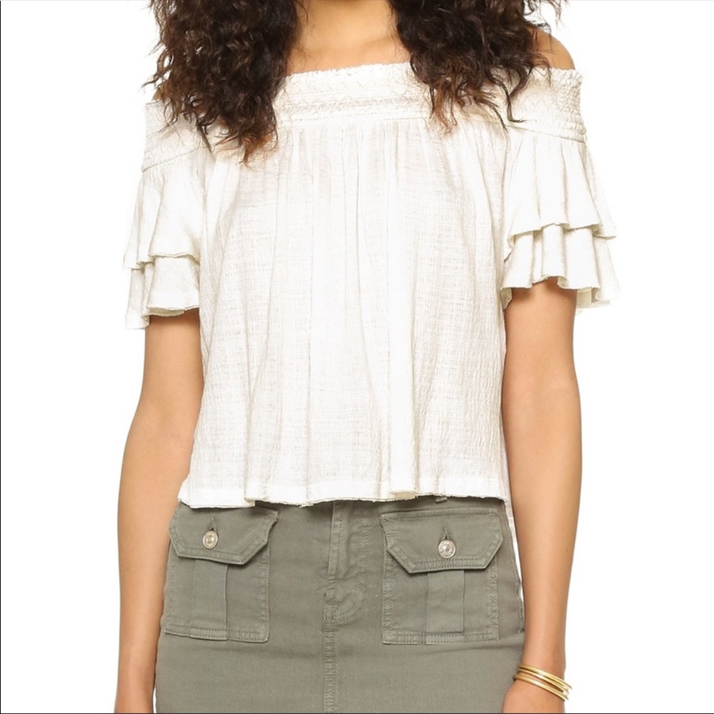 Free people white crop top